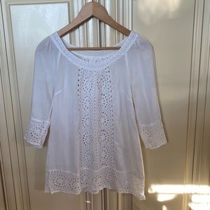 Vintage lace white blouse